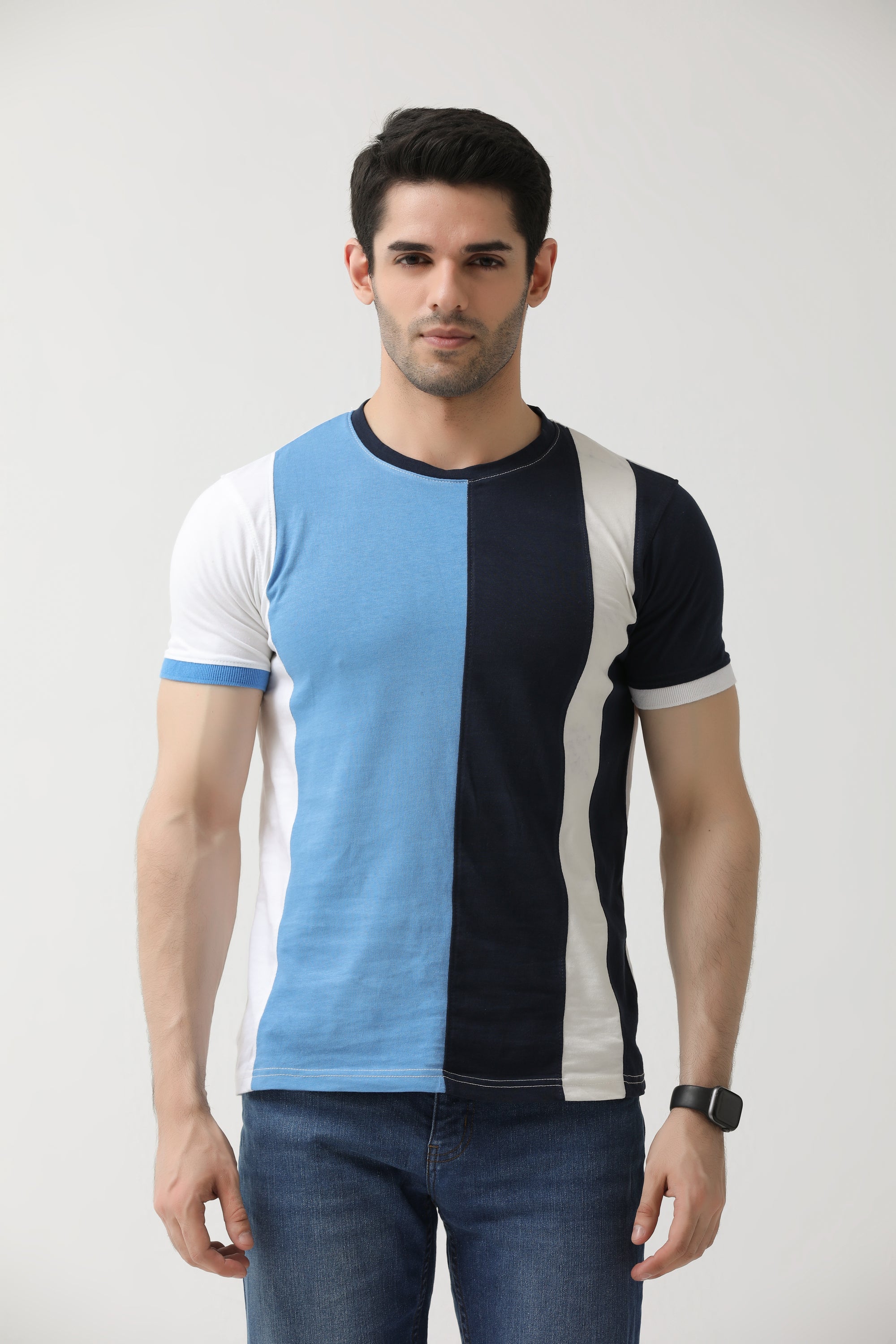 Navy Blue Colorblock T-Shirt | Hangwear
