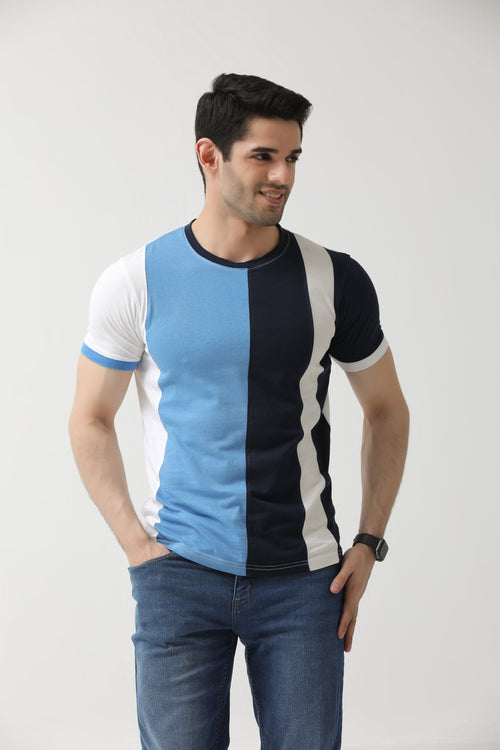 Navy Blue Colorblock T-Shirt | Hangwear